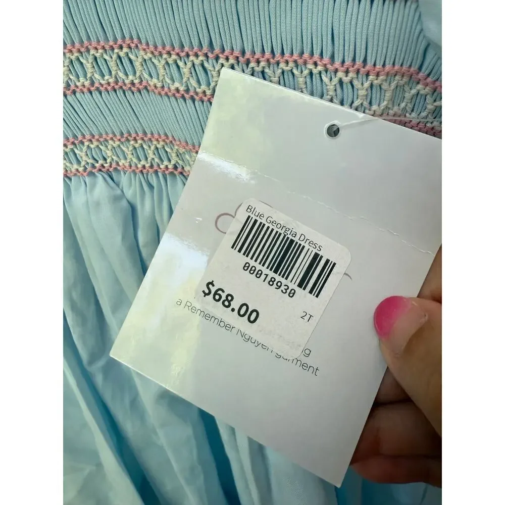 Remember Nguyen Girls Blue Georgia Dress Size 2T